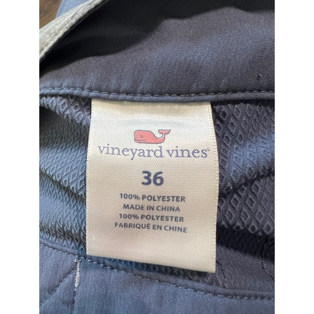 Vineyard Vines Mens Board Shorts Blue Gray Swim Trunks Size 36 Colorblock Surf - Picture 3 of 3
